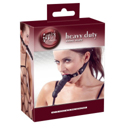Silikonowe czarne dildo 12 cm na regulowanym pasku