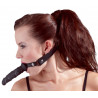 Silikonowe czarne dildo 12 cm na regulowanym pasku