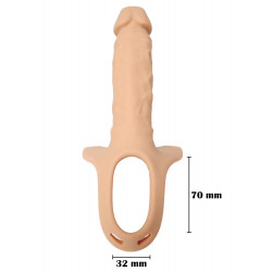 Proteza strap-on pusta przedłużająca penisa 24cm