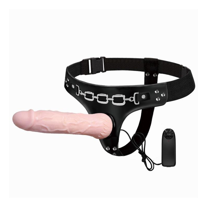 Realistyczny penis na pasach wibrator strapon 19cm Realistyczny penis na pasach wibrator strapon 19cm