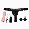 Realistyczny penis na pasach wibrator strapon 19cm