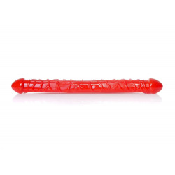 Podwójny penis dildo z żyłami penetracja lesbijski
