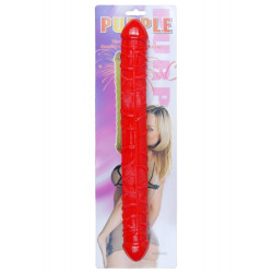 Podwójny penis dildo z żyłami penetracja lesbijski