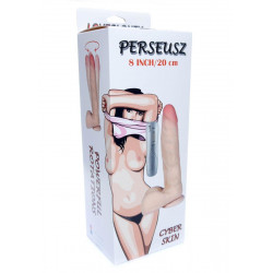 Dildo penis z rotacją i przyssawką jądrami 23cm