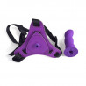 Strap-on majtki na szelkach z fioletowym dildo