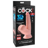 Realistyczne żylaste dildo z wielkimi jądrami 15cm
