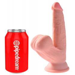 Realistyczne żylaste dildo z wielkimi jądrami 15cm