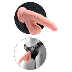 Realistyczne żylaste dildo z wielkimi jądrami 15cm