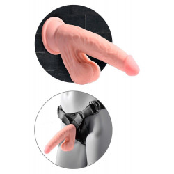 Realistyczne żylaste dildo z wielkimi jądrami 15cm