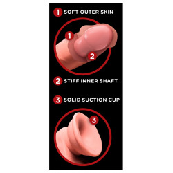 Realistyczne żylaste dildo z wielkimi jądrami 15cm