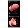 Realistyczne żylaste dildo z wielkimi jądrami 15cm