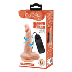 Penis z jądrami wibrujące dildo z przyssawką mocne