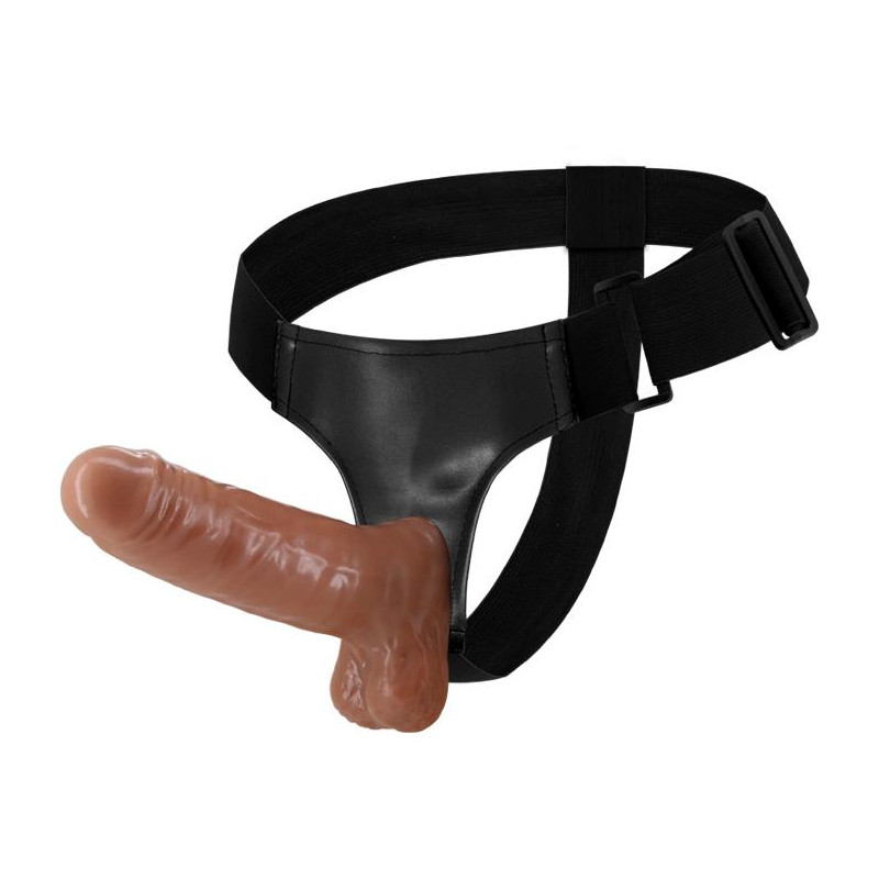 Strapon z wibracjami na paskach uprząż sex 16cm Strapon z wibracjami na paskach uprząż sex 16cm