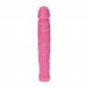 Dildo żylaste różowe wodoodporne gumowe 16,5 cm