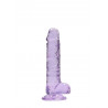Dildo z przyssawką penis realistyczny żylasty 19cm