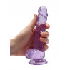 Dildo z przyssawką penis realistyczny żylasty 19cm