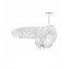 Przezroczyste dildo gumowe z prostym trzonem 21cm