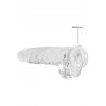 Duży wodoodporny penis dildo mocna przyssawka 25cm