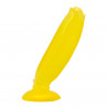 Żółty banan gładkie żelowe dildo z przyssawką