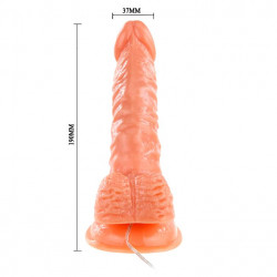 Wibrujący żylasty realistyczny penis z przyssawką