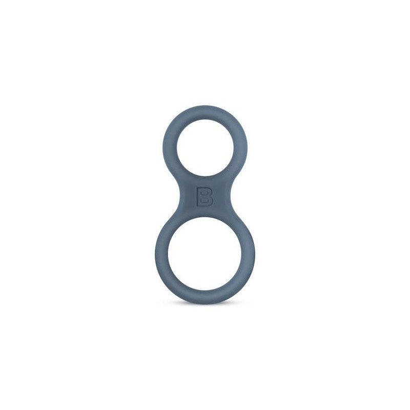 Boners Silicone Cock Ring And Ball Stretcher - Grey