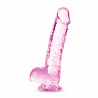NATURALLY YOURS  6" CRYSTALLINE DILDO  ROSE