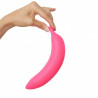 Dildo wibrujący różowy zakrzywiony banan silikon