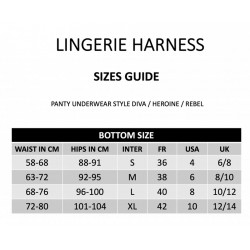 Czarne majtki uprząż strapon stringi push up XL