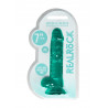 Silikonowe zielone dildo z mocną przyssawką 19 cm