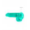 Zielone dildo do penetracji pochwy i anusa 17 cm
