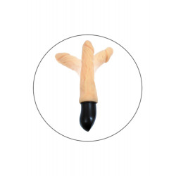Sex wibrator z kręgosłupem giętki cyberskóra 27cm