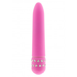 Smukły gładki klasyczny wibrator kryształki 15cm