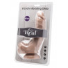 Dildo-cock 8 inch w/ balls flesh vibr.