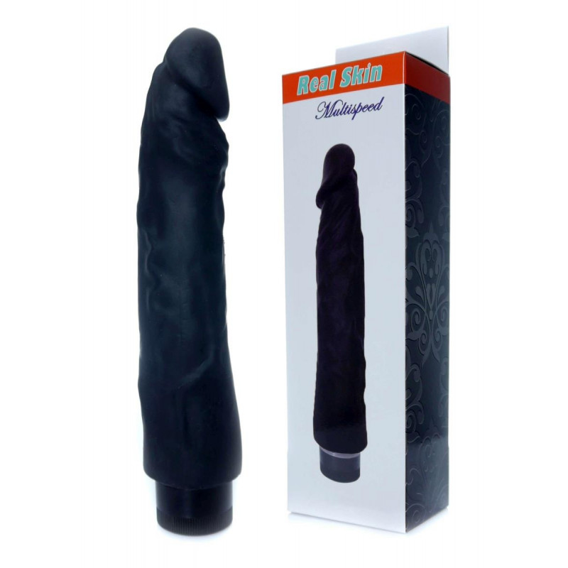 Wibrator czarny penis członek realistyczny 22cm