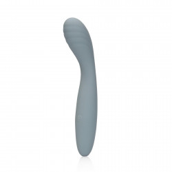 Wibrator damski gładki stymulacja punktu G miękki silikon szary 18 cm