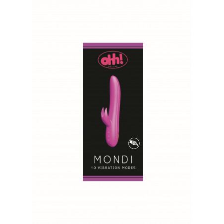 Podgrzewany wibrator z sex masażerem 20cm 10trybów