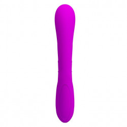 Wibrator z masażerem łechtaczki z wypustkami 19cm