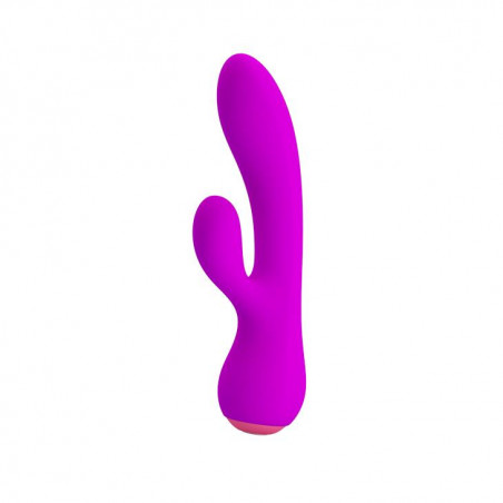 Ładowany wibrator z masażerem 17cm 12 trybów usb