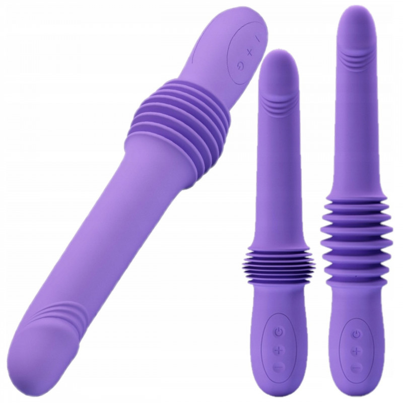 Długi wibrator posuwisty pchający penis erotyka Długi wibrator posuwisty pchający penis erotyka