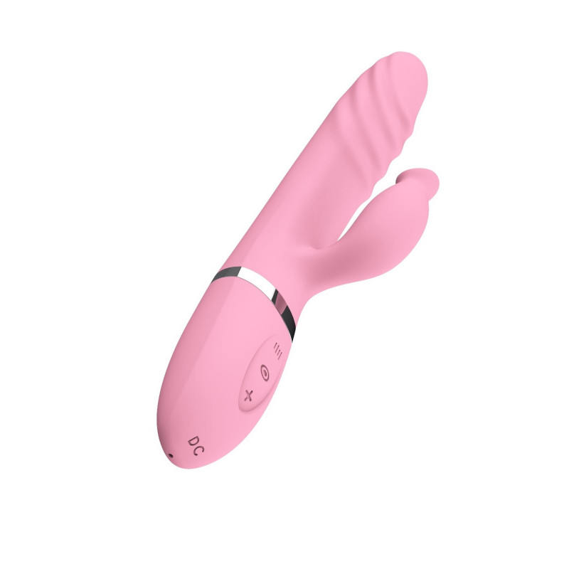 Wibrator posuwisty z króliczkiem podgrzewany USB Wibrator posuwisty z króliczkiem podgrzewany USB