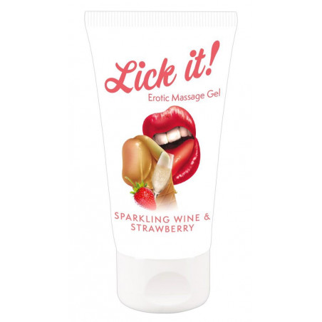 Żel do masażu erotycznego jadalny truskawka 50 ml