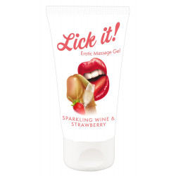Żel do masażu erotycznego jadalny truskawka 50 ml