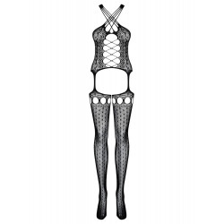 Geometryczne bodystocking siateczka obsessive sml