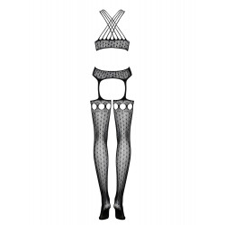 Geometryczne bodystocking siateczka obsessive sml