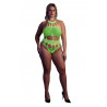 Body with Grecian Neckline - Neon Green - XL/XXXXL