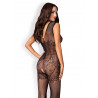 Prześwitujące bodystocking otwarty krok f234 s/m/l