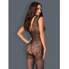 Prześwitujące bodystocking otwarty krok f234 s/m/l