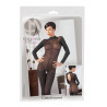 Catsuit bodystocking siateczka otwarty krok m/l