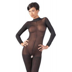 Catsuit bodystocking siateczka otwarty krok m/l