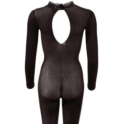 Catsuit bodystocking siateczka otwarty krok m/l